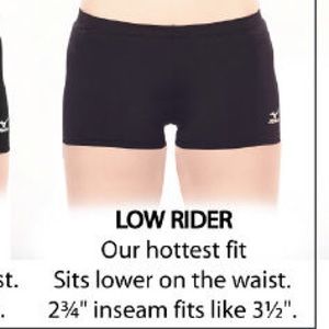 Black mizuno spandex shorts